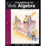foundations for algebra