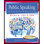 Public Speaking : A Process Approach, Media Edition, Text Only