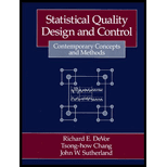 Statistical Methods for Quality Design and Control : Contemporary Concepts and Methods