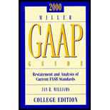 2000 Miller Gaap Guide : Restatement and Analysis of Current Fasb Standards