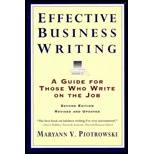 Effective Business Writing : A Guide for Those Who Write on the Job, Revised and Updated
