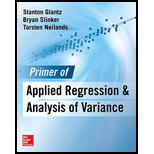 Primer of Application Regress and Analysis of Variance