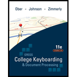 Gregg College Keyboarding & Document Processing Lessons 1-60 - Text Only