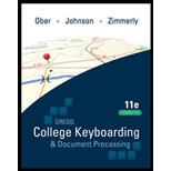 Gregg College Keyboarding and Document Processing Lessons 1-20 - Text Only