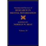 International Review Of Research In Mental Retardation, Volume 20
