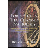 Forty Studies That Changed Psychology : Explorations into the History of Psychological Research