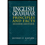 English Grammar : Principles and Facts