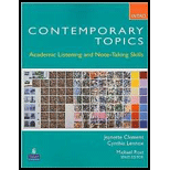 Contemporary Topics: Academic Listening and Note-Taking Skills - Text Only