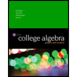College Algebra: Graphs and Models