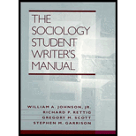 Sociology Student Writer's Manual