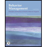 Behavior Management: Principles and Practices of Positive Behavior Supports