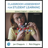 Classroom Assessment for Student Learning Doing It Right - Using It Well
