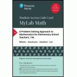 MyLab Math with Pearson eText Access Code (24 Months) for Problem Solving Approach to Mathematics for Elementary School Teachers, A