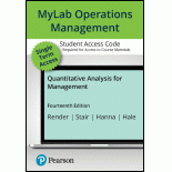 MyLab Operations Management with Pearson eText Access Code for Quantitative Analysis for Management
