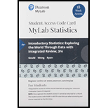 MyLab Statistics with Pearson eText Access Code (18 Weeks) for Introductory Statistics