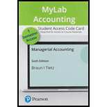 MyLab Accounting with Pearson eText Access Code for Managerial Accounting