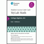 MyLab Math with Pearson eText Access Code (18 Weeks) for College Algebra