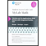 MyLab Math with Pearson eText Access Code (18 Weeks) for Calculus and Its Applications, Brief Version