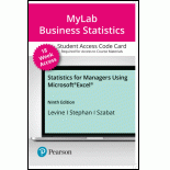 MyLab Statistics with Pearson eText Access Code (18 Weeks) for Statistics for Managers Using Microsoft Excel