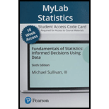 MyLab Statistics with Pearson eText Access Code for Fundamentals of Statistics