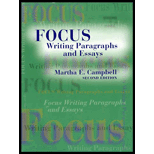 Focus : Writing Paragraphs and Essays