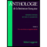 Anthologie de la Litterature Francaise, Tome 2 : Dix-Neuvieme et Vinqtieme Siecles