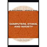 Computers, Ethics, and Society