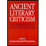 Ancient Literary Criticism : The Principal Texts in New Translations