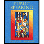 Public Speaking : An Audience Centered Approach