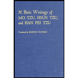 Basic Writings of Mo Tzu, Hsun Tzu and Han Fei Tzu