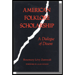 American Folklore Scholarship: A Dialogue of Dissent