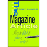 Magazine Article : How to Think It, Plan It, Write It