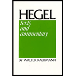 Hegel: Texts and Commentary