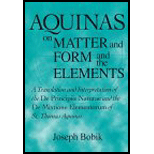 Aquinas on Matter and Form and Elements