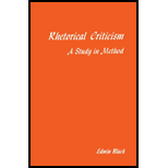 Rhetorical Criticism: Study in Method