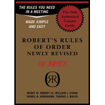 Robert's Rules of Order in Brief