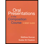 Oral Presentations in Composition Course