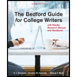 Bedford Guide for College Writers with Reader, Research Manual, and Handbook (Hardback)