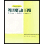 Elements of Parliamentary Debate: A Guide to Public Argument