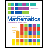 Problem Solving Approach to Mathematics for Elementary School Teachers
