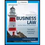 Anderson's Business Law and Legal Environment: Comprehensive Edition
