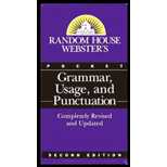 Random House Webster's Pocket Grammar, Usage, and Punctuation