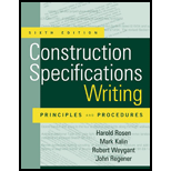 Construction Specifications Writing: Principles and Procedures