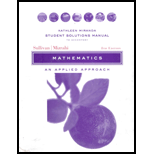 Mathematics : An Applied Approach - Student  Solution Manual