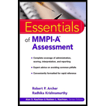 Essentials of MMPI-A Assessment