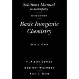 Basic Inorganic Chemistry - Solutions Manual