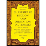 Shakespeare Lexicon and Quotation Dictionary, Volume I
