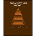 Organization Theory: Public and Non-Profit Perspective