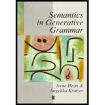 Semantics in Generative Grammar