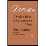 Distinction: A Social Critique of the Judgement of Taste